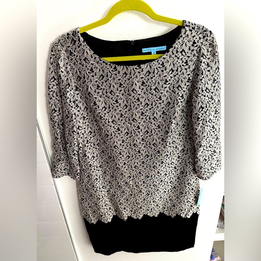 Antonio Melani Women's Black and White Lace dress 
Brand new 🆕